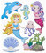 Hobbyfun 3D Sticker XXL Meerjungfrau, Bogen 30 x 30 cm