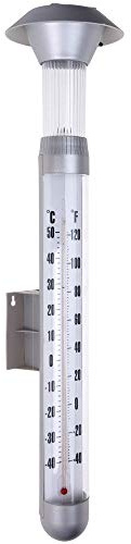 PRO GARDEN Termómetro Exterior XXL con lámpara Solar de jardín, 98 cm