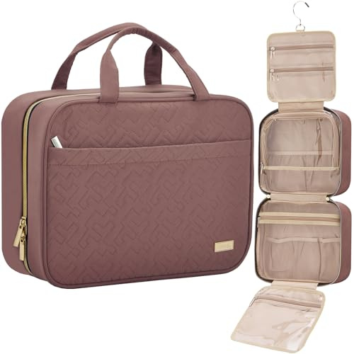 NISHEL Travel Toiletry Bag for women, Portable Hanging makeup Organizer