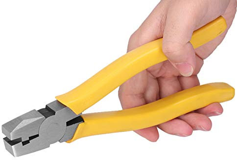 Long Nose Pliers,Pliers Set,Side Cutting Pliers,Snipe Nose Side Cutting Pliers Bending Pliers 200mm/7.9in, Stainless Steel Pliers, Triangular Right Angle Seaming Pliers, Max. Cutting Width 2cm/0.8in