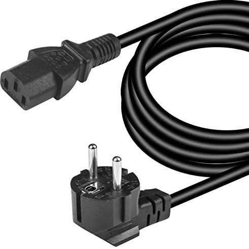 Strömkabel 3 m eluttag 10 A, 250 V, IEC 320, C13, AC standard nätkabel, 3 stift, strömkabel, Ps3, för PC, skrivare, bildskärm, TV, DJ-utrustning