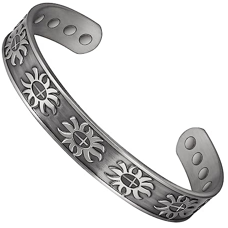 EnerCoppeX Magnetisches Kupferarmband gegen Arthritis - Mit 8 starken Magneten (3500 Gauss), verstellbarer Größe und hochwertigem Schmuck für Schmerzlinderung (B)