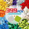 ekuzi Classic Building Bricks 399 Pieces High Bulk Building Blocks & 2 PCS of Base Plate, Building Blocks Box Set for 6 Year Old up Kids Compatible with Lego Classic