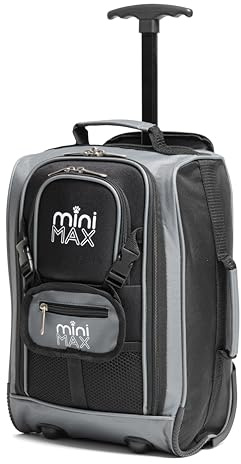 Aerolite MiniMAX 18L Ryanair Size Kids Cabin Hand Luggage Under Seat Trolley Backpack Carry On Cabin Hand Luggage Bag 40x20x25 with Soft Toy/Doll Carry Pouch (Black)