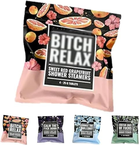 Swear, set regalo per doccia a vapore, kit per aromaterapia per la cura di sé e il relax, confezionato singolarmente, vaporizzatori da doccia unici, lavanda e menta, regalo perfetto per donne e uomini