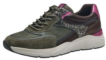 Tamaris Zapatillas para Mujer, Cómodas, Leopardo Combinado, 36 EU