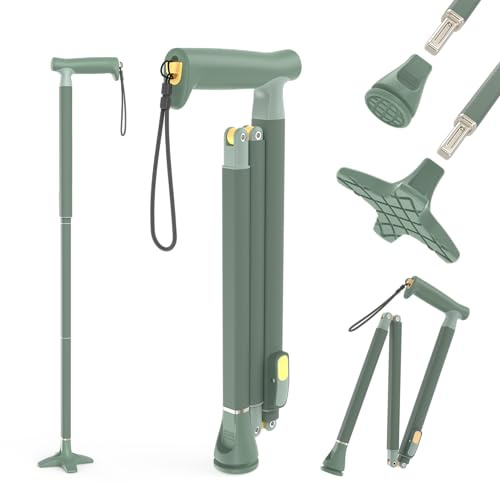 Michael Graves Quick Fold Walking Cane for Men and Women - Foldable Walking Stick for Stability and Style - Collapsible Folding Cane - Walking Sticks for Seniors & Adults