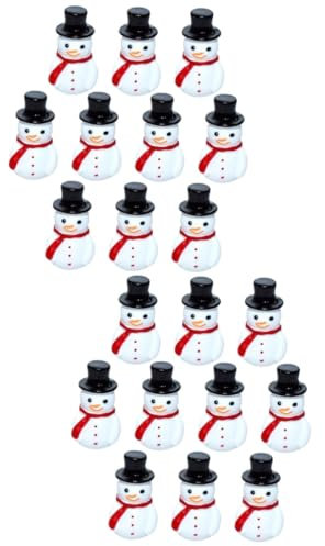 Alipis 2 Set Di Decorazioni Natalizie in Miniatura Di Pupazzo Di Neve Pupazzo Di Neve Mini Per Palline Di Natale Da Tavolo Figure Di Di in Miniatura 10 Pezzi * 2