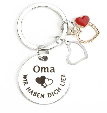 Geschenke Für Oma, Geschenke Zum Ausdruck Der Liebe, Geburtstagsgeschenke Für Oma, Herzförmige Elemente, Personalisierte Schlüsselanhänger, Niedliche Schlüsselanhänger, Schlüsselanhänger Gedenkfeiern