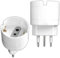 V-TAC 2x Adattatore da Schuko a Spina 10A - 2 Pezzi - Presa Singola 10A 2P+T Bipasso/Schuko e Spina Italiana 10A - di Corrente per Casa, Ufficio, Negozio, Azienda