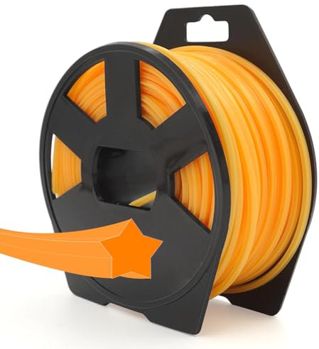 Zeqeey Fil pour débroussailleuse de Remplacement épais et Durable 3,0 mm - 0,12 Pouce x 32m 105ft, Fil de Coupe Herbe en Nylon en Forme d’étoile Robuste