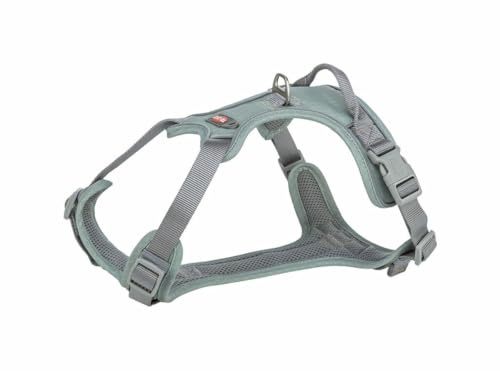 TRIXIE Premium Geschirr Active M-L, 60-75 cm/25 mm, Salbei