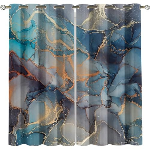 Kinder Gardinen Kinderzimmer Junge Mädchen Blickdicht Moderner Minimalistischer Heller Luxusmarmor 140X160Cm 2Er Set Verdunkelungsvorhang Thermovorhang Hitzeschutz Vorhänge Wohnzimmer Schlafzimmer