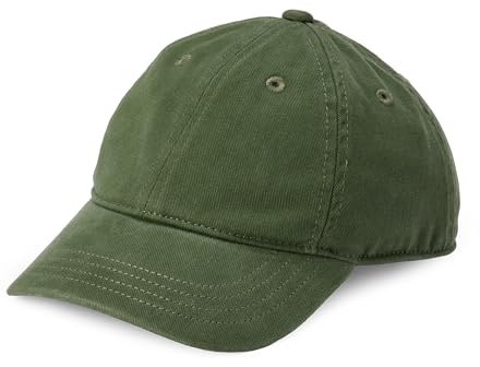 Amazon Essentials Gorra de Béisbol Infantil de Algodón Lavado Unisex niños, Verde Oliva, M-L