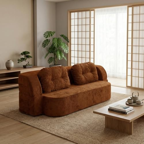 FXLKLUXE Benfri Soffa Bäddsoffa Komprimerad Soffa 2/3-sits Tvättbart Överdrag Ingen Montering Krävs För Vardagsrum, Sovrum, Vardagsrum