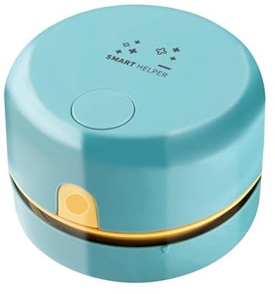 MAGICLULU Mini Aspirateur Nettoyeur de Bureau pour Clavier, Aspirateur de Table Portable Abs, USB Rechargeable, Vert, pour Nettoyage du Bureau Miettes