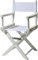 dobar® Kinderstuhl aus Holz für Indoor ab 3 Jahre - Faltbarer Böro-Stuhl im Regiestuhl Design mit Lehne - 32,5 x 34,5 x 61,5 cm - Weiß