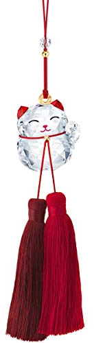 Swarovski Lucky Cat Ornament, Asian Symbol Figurine Collectible