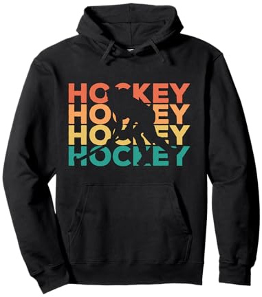 Hockey Retro Vintage Regalo Para Jugadores De Hockey Sudadera con Capucha