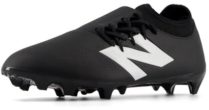 New Balance Unisex Furon Dispatch FG V7+ Soccer Shoe,Black/White/True Red,Men 10.5 / Women 12