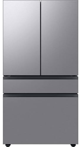 Samsung 23 Cu. Ft. Bespoke Counter Depth 4-Door French Door Refrigerator with Beverage Center, Stainless Steel, RF23BB8600QLAA