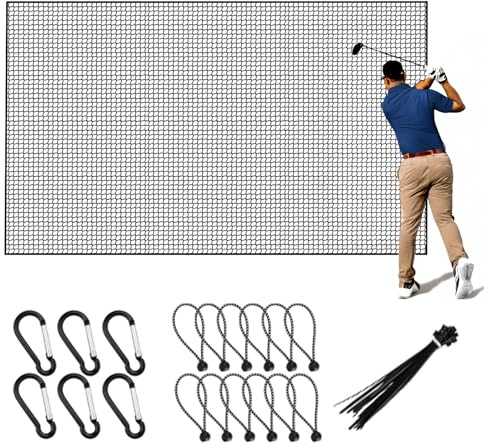 Golf Net, 12X12ft Golf Practice Net Sports Practice Barrier for Baseball, Hockey, Soccer, Netting for Garage, Backyard, Golf Hitting Net for Indoor Outdoor Sports Netting