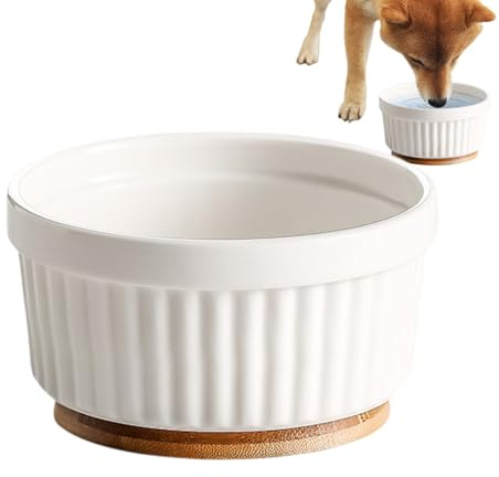 Godpqiui Bebedero De Agua Caliente para Gatos | Plato Termostático De Cerámica para Gatitos,Bol Calentador De Comida para Perros | para Dueños, Clínicas, Climas Fríos, Invierno, Exterior