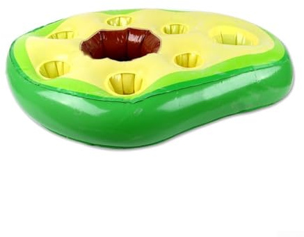 Porte-boisson flottant, 1 barre flottante pour piscine avec plusieurs emplacements pour boissons, design gonflable pour un rangement et un transport faciles, fête à la piscine, sortie à la plage