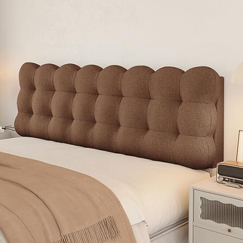 Tjockt 10 cm sänggavel skydd och läskudde vadderade väggpaneler för sängstöd anti-kollisionsdesign mörkbrun (150 x 60 cm) – perfekt för läsning och vila