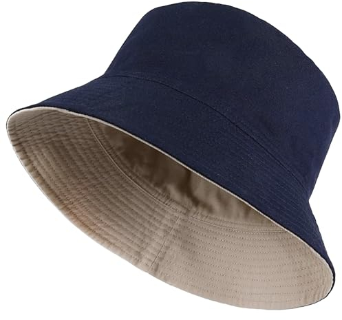 TOSKATOK® UPF 50+Sombreros Tipo Pescador o de Monte Unisex para Hombre y Mujer, Reversibles, de Mezcla de algodón, con protección Solar