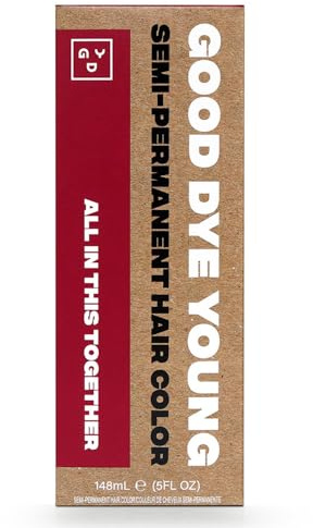 Good Dye Young Semi-Permanent Hair Color, Vegan and Cruelty-Free Red Hair Dye, Last up to 24 Washes, Non-Damaging Conditioning Hair Color (5FL OZ, All in This Together)