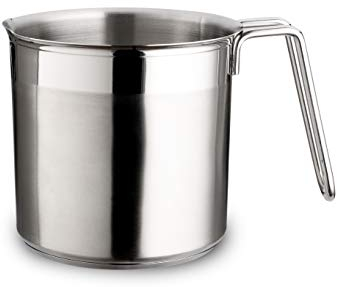 Weis 18455 Milchtopf mit Sandwichboden 1000 ml, Edelstahl, Silber