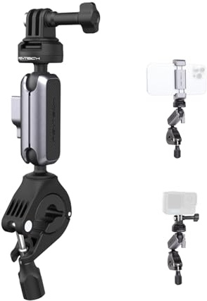 PGYTECH CapLock Supporto Manubrio Moto Bici, Alluminio Morsetto ActionCam