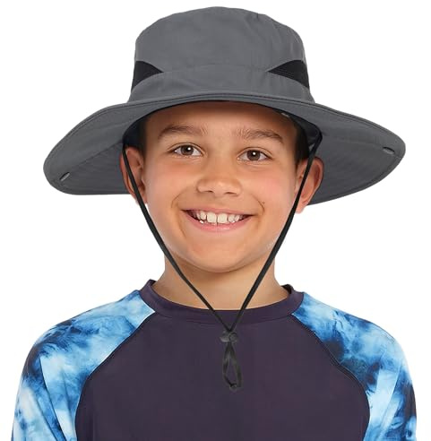Kids Boys Summer Sun Hat - Sun Protection Safari Beach Outdoor Bucket Hat