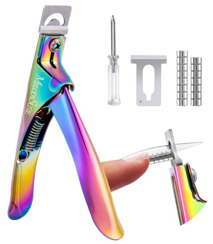 MelodySusie Coupe-Ongles Professionnel en Acier Inoxydable, Coupe Capsule pour les Ongles Acryliques et Faux Ongle, Outil de Manucure pour Salon et Maison. (Multicolore)