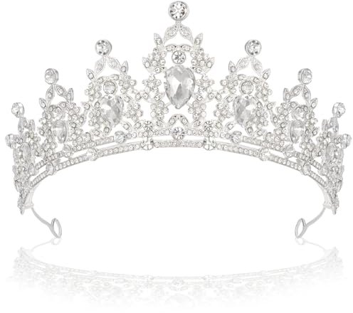 Diadème en Cristal, Couronne Mariage Femme, Princesse Adulte, Reine, Anniversaire et Fête