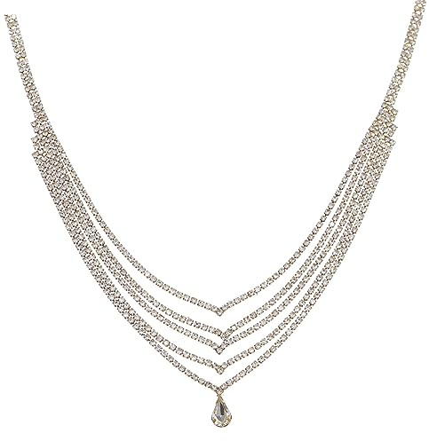 Baluue Cadena De Joyas Para Cabello Con Cristales Brillantes Tocado Para Novia Elegante Adorno De Cabeza Con Múltiples y Borlas Para Boda y Fiestas Accesorios Para Mujeres