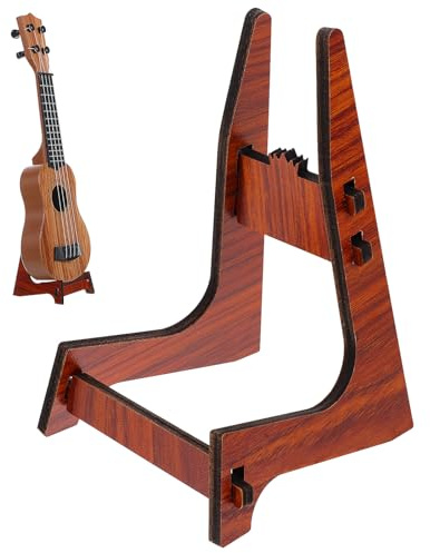 Abaodam Supporto per Ukulele in Legno Selezionato Resistente e Durevole Design Staccabile per Uso Facile e Trasporto Comodo per Esporre e Riporre Ukulele Colore Casuale Stile Casuale
