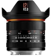 MF 12mm F2.0 III APS-C Weitwinkelobjektiv mit großer Blendenöffnung, kompatibel mit Sony E, Nikon Z, Canon RF/EF, Fuji XF und M4/3-Anschluss(Canon RF)