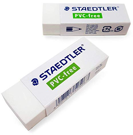 Staedtler 525 B20 - Gomme da cancellare in gomma, senza PVC/lattice, 2 pezzi