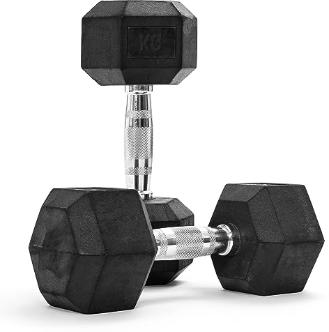 Hexagon-Hanteln Premium (Paar) | 5-30 kg | rutschsicher ummantelt | ergonomische verchromte Griffe | Kurzhantel-Set | Dumbbell-Set (15 kg - Paar (2 Stück))