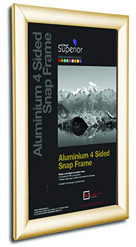 Stewart Superior A3 Aluminium 4 Sided 25mm Front Loading Picture/Poster Snap Frame - Cream