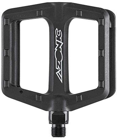 AZONIC | Fahrrad-Pedale | MTB Downhill Freeride Mountainbike BMX | Robustes, haltbares und leichtes Nylon-Pedal, Chromoly Achse, Gewicht: 380g/ Paar | Shoo-IN Pedal | Schwarz