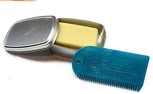 Eco Surf Board Wax, Comb & Storage Tin 100% Reclaimed Marine Ocean Waste Plastic (Pacific Blue)