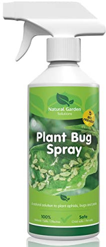 Natural Plant Bug Spray 500ml Organic Pest Control Greenfly Blackfly Aphids Whitefly Spider Mites Mealybugs Scale Mildew Gardening