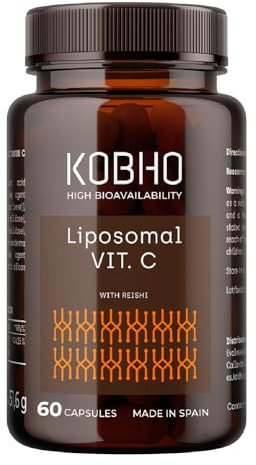 Vitamina C Liposomada con Reishi para Máximos Beneficios Inmunológicos - Potente Antioxidante y Antiinflamatorio - Refuerzo de Defensas Inmunitarias para Adultos - Biodisponibilidad Superior