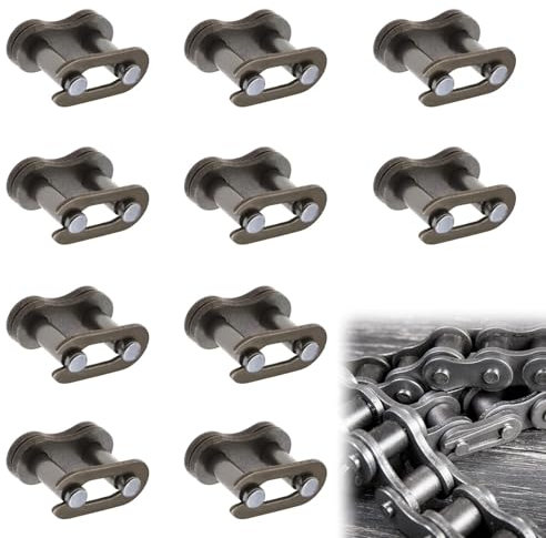 Chain Master Link,Modell Kettenschloss Ersatz,Link Kette Verbindungsglied,Motorrad Kette,Kettenglieder Ersatz,Geteilte Glieder für Kette,Kettenglied,Mini Dirt Bike Motorradkette,10PC