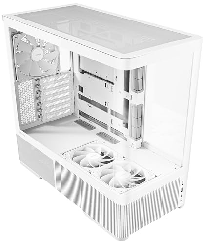 Antec C6 Curve Air Mid-Tower ATX PC-fodral, 3 PWM-fläktar, vit | 3 PWM-fläktar ingår, panorama härdat glas, design med högt luftflöde, 450 mm GPU-stöd, 360 mm kylarstöd, USB Type-C