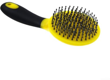 Peigne à crinière avec poignée en caoutchouc pour toilettage équin, outil de toilettage pour crinière de cheval et queue de cheval, poignée antidérapante, démêlage efficace, facile à nettoyer (taille