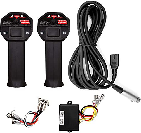 WINCHMAX 12v Winch Wireless Remote Control Kit, Twin SL Series Large Grip Handsets. Control Box Reciever 60mm x 45mm x 22mm. Long Operating Range, over 100ft / 30m